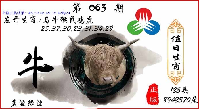 063期值日生肖[图]
