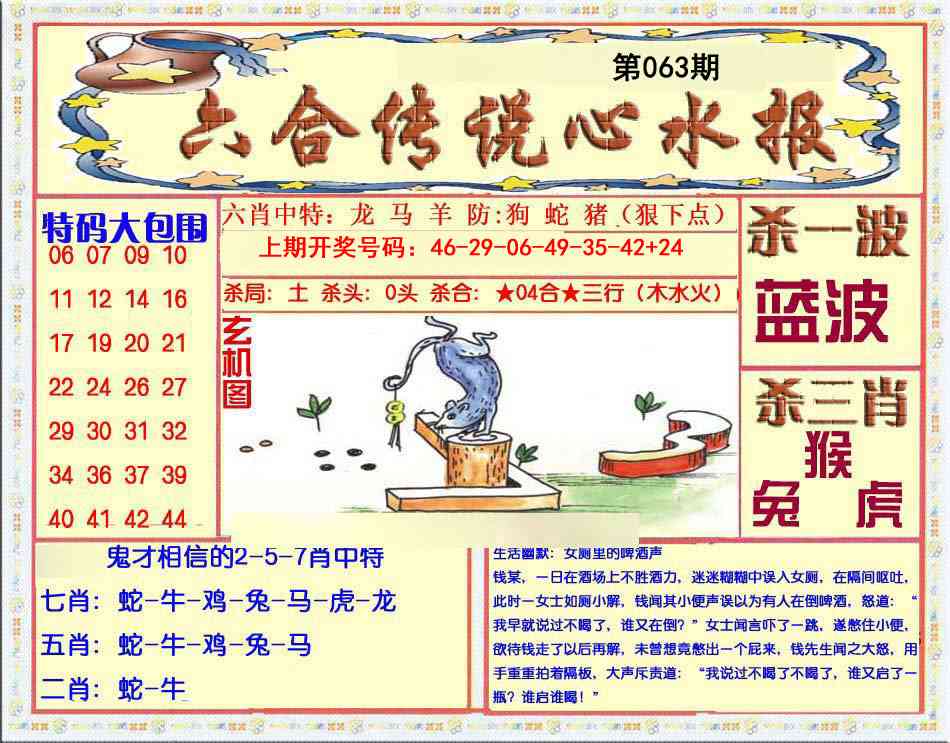 063期六合传说(心水版)[图]