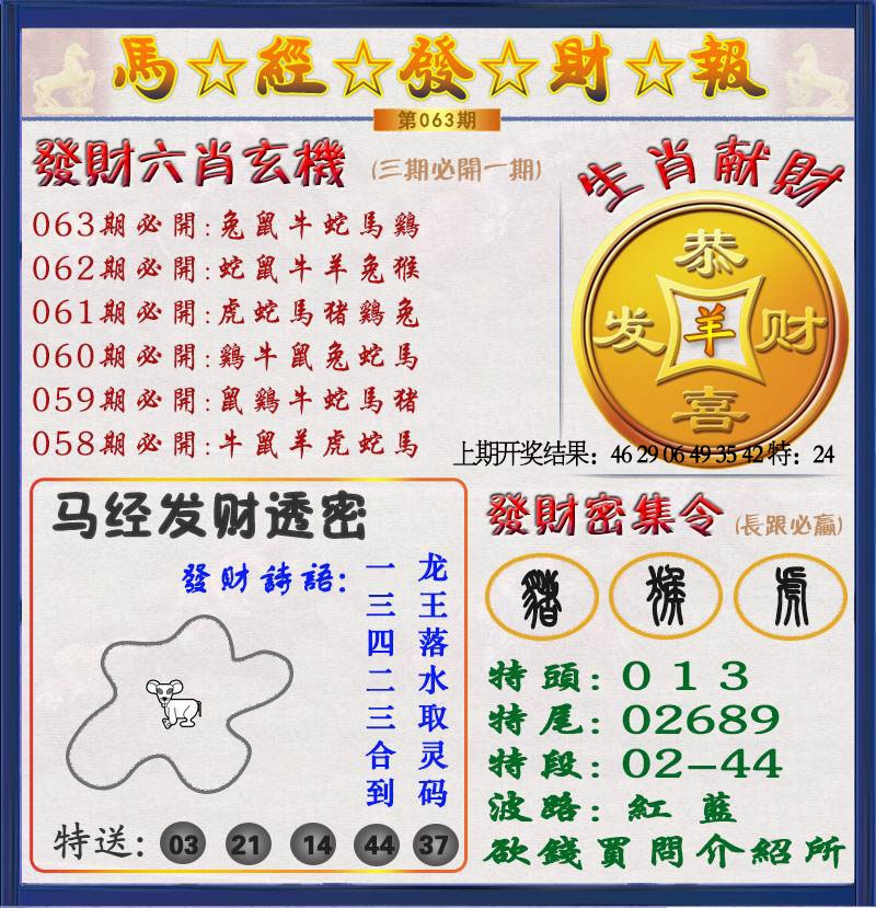 063期发财报[图]