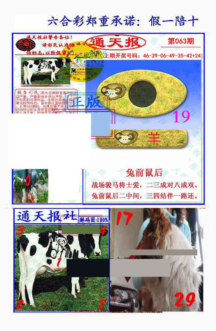 063期假一陪十通天报[图]