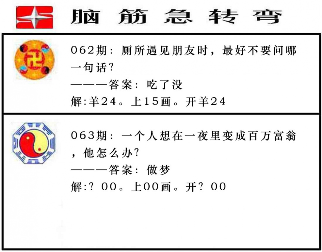 063期脑筋急转弯[图]