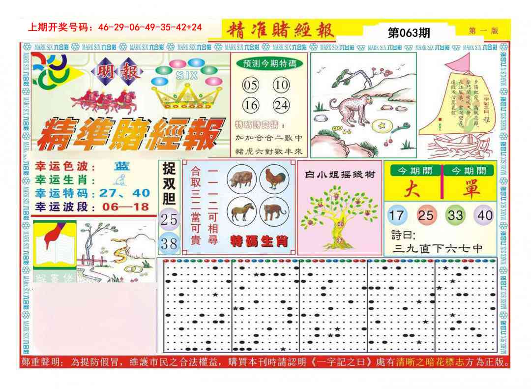 063期精准赌经报A[图]