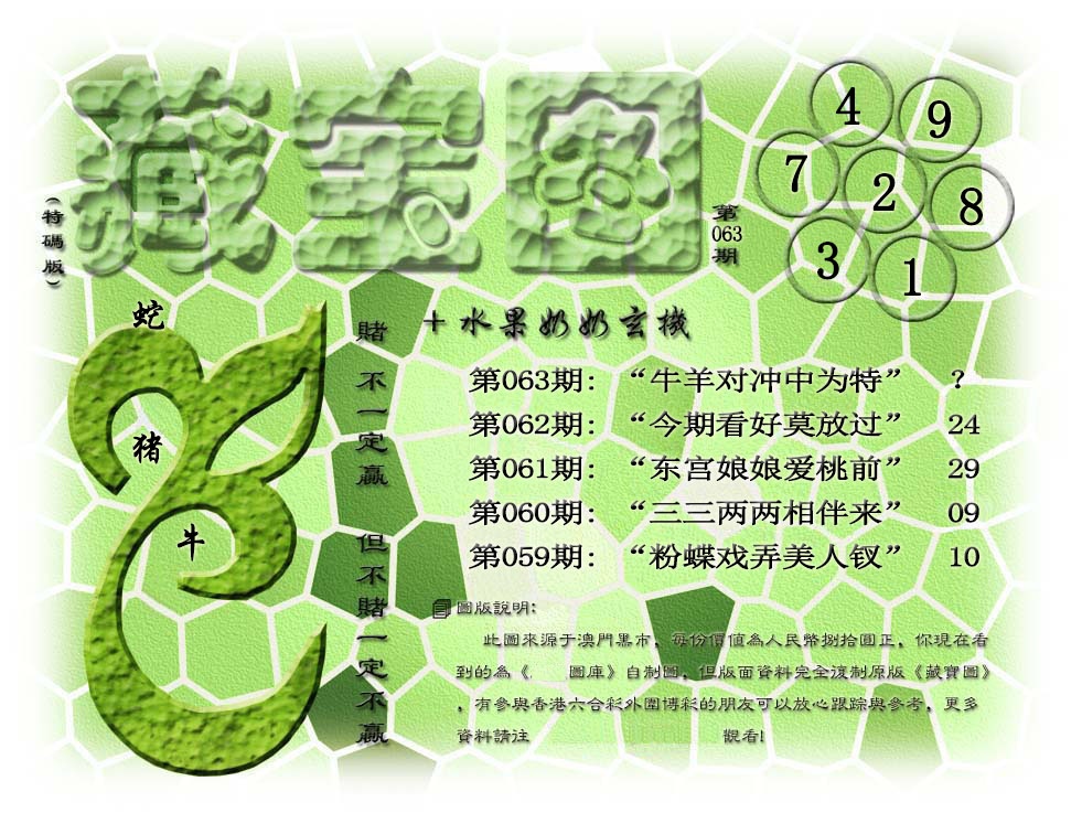 063期(水果奶奶藏宝图)正版[图]
