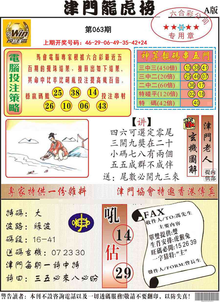 063期津门龙虎榜A[图]