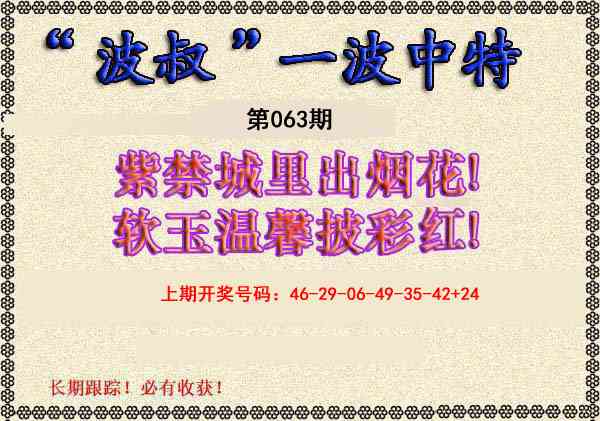 063期波叔一波中特[图]