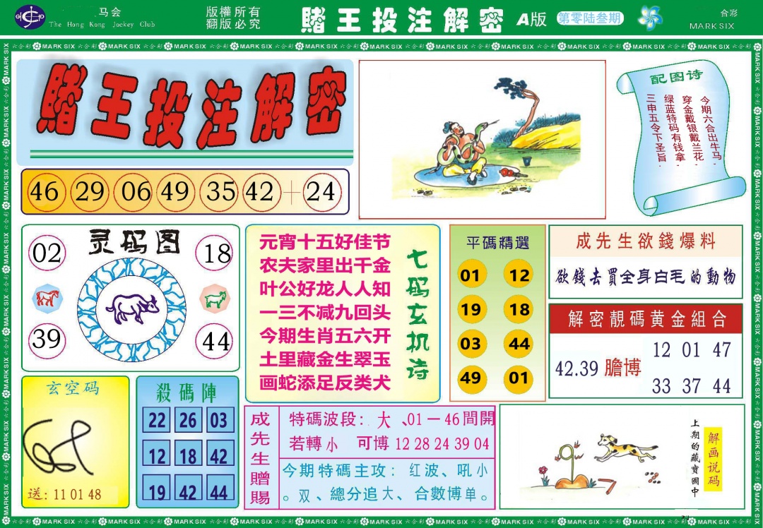 063期赌王投注解密[图]