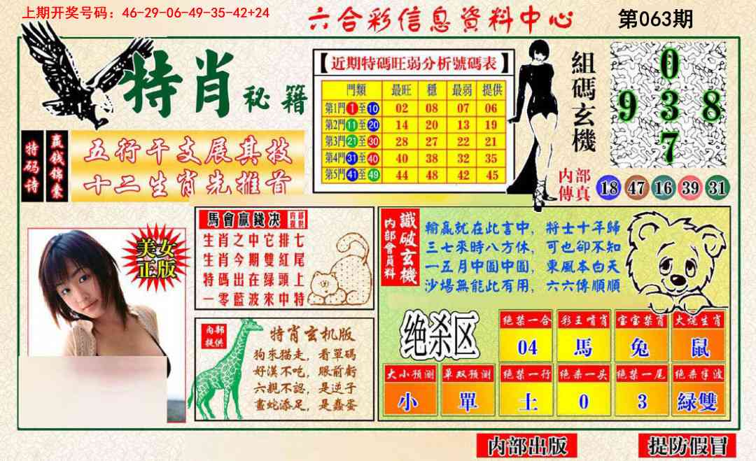 063期特肖秘籍[图]
