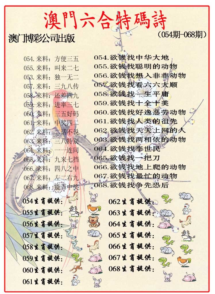 063期内部特码诗[图]