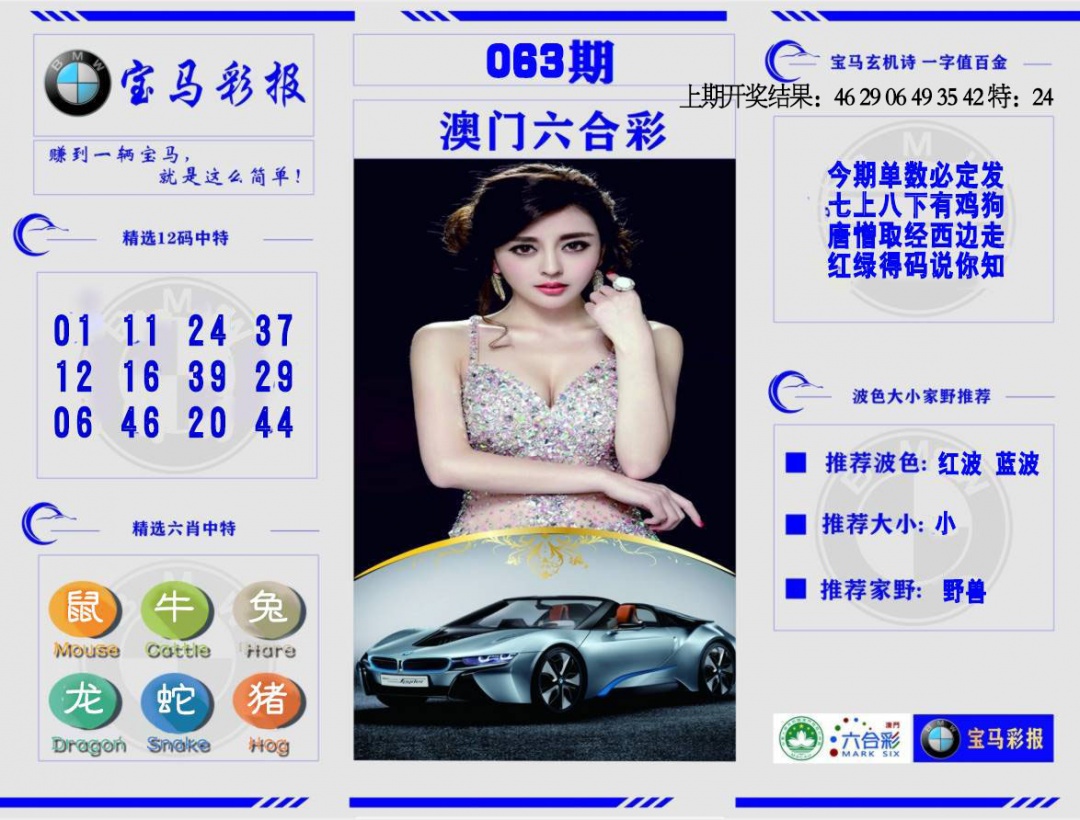 063期宝马彩报[图]