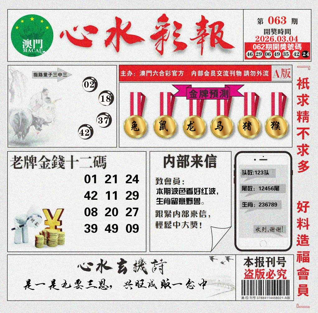 063期心水彩报[图]