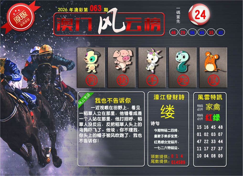 063期澳门风云榜[图]