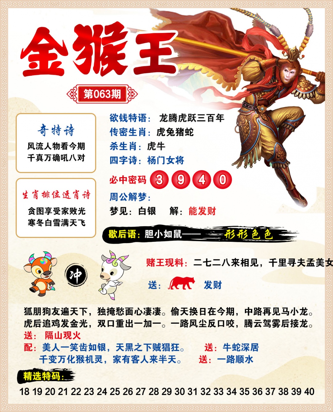 063期金猴王[图]