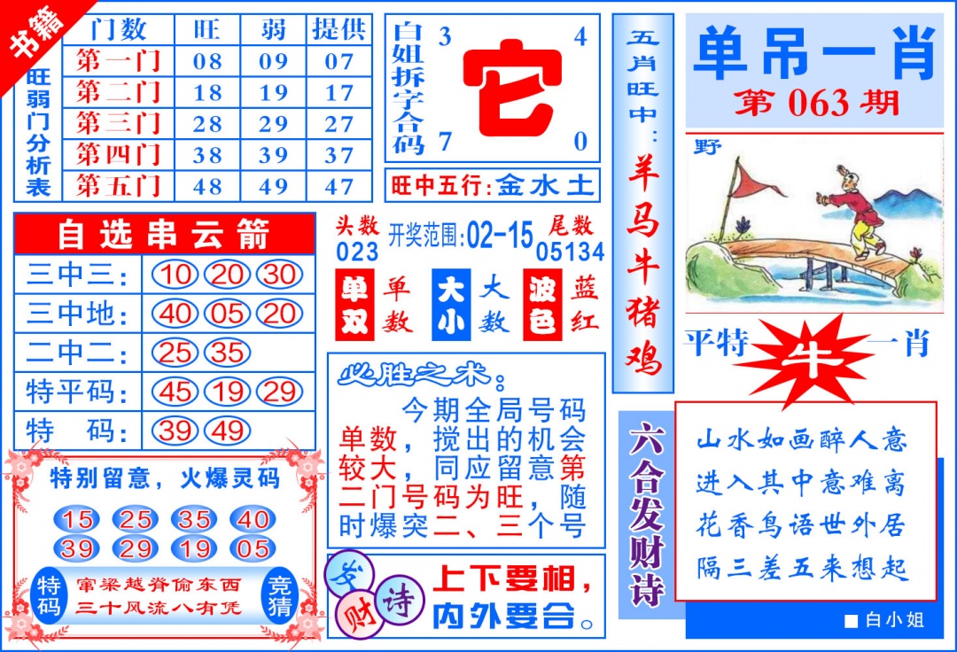 063期澳门单吊一肖[图]