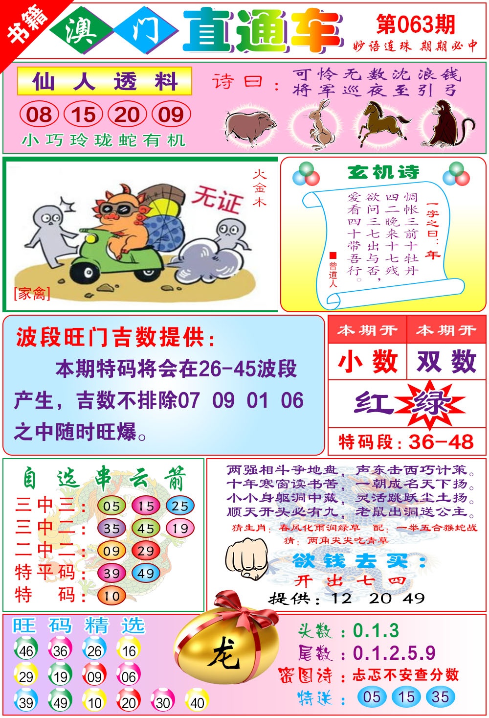 063期白姐直通车[图]