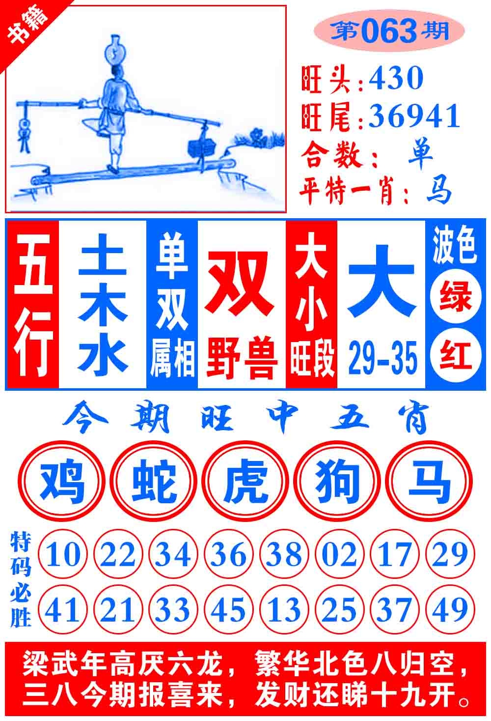 063期澳门全集心水[图]