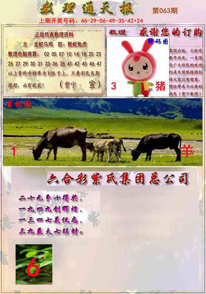 063期数通报[图]