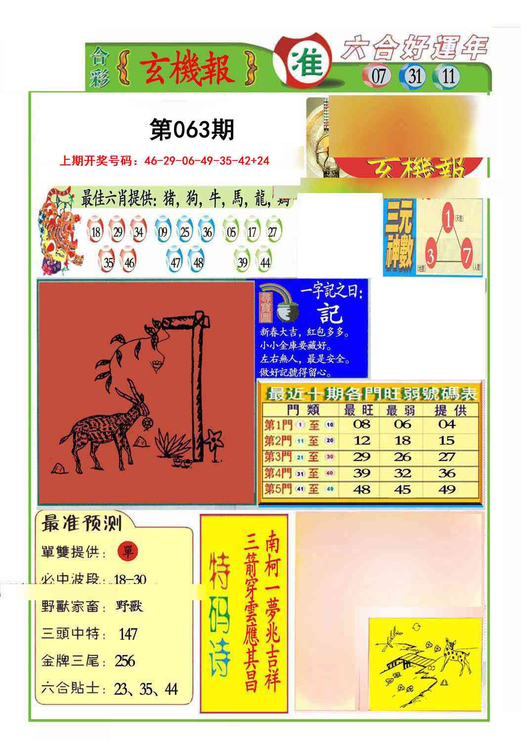 063期九龍玄机报(推荐)[图]