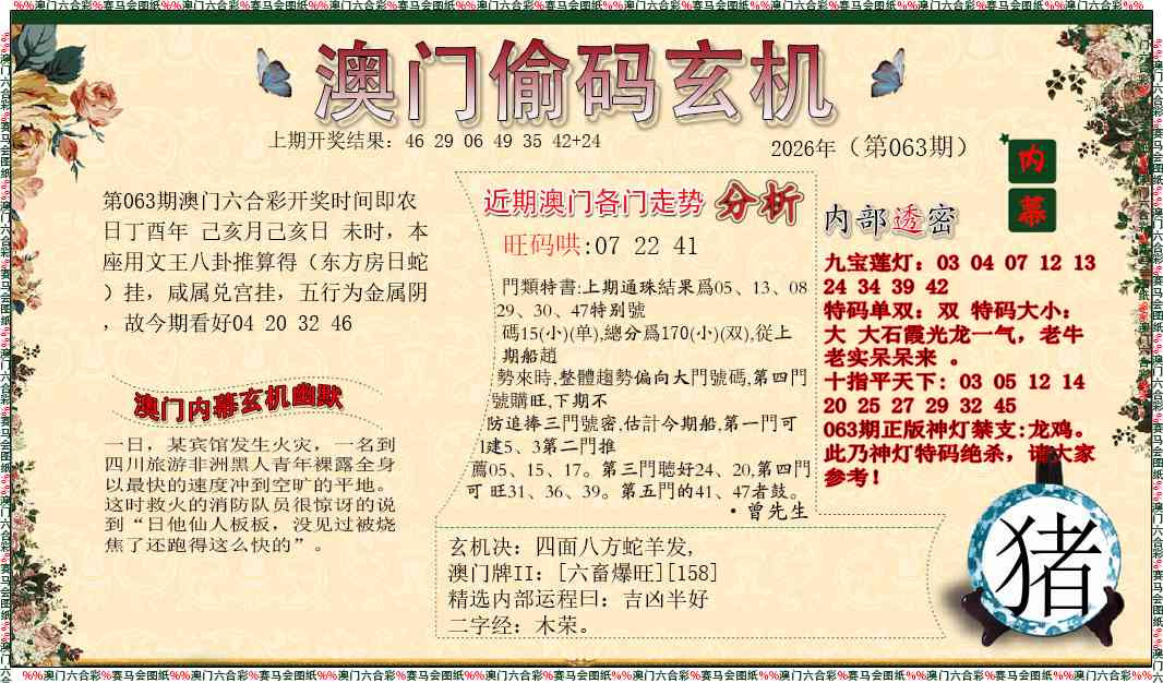 063期偷码玄机[图]